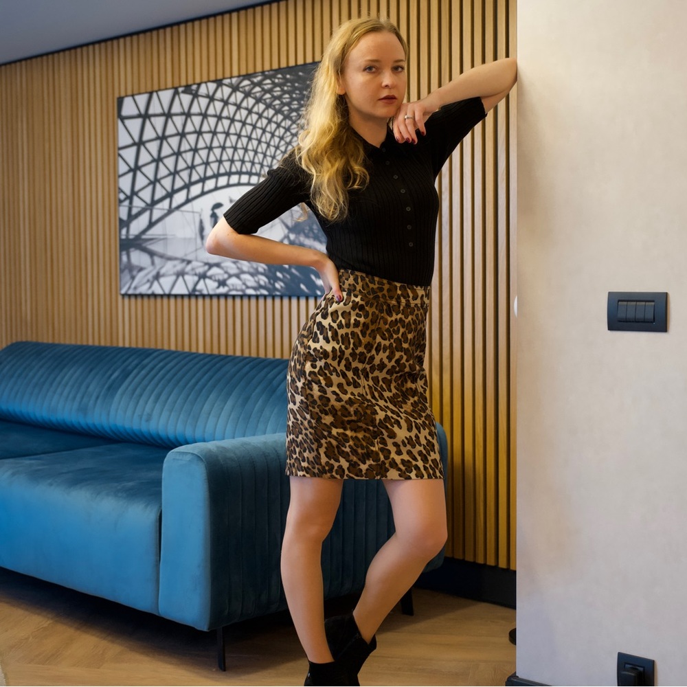 Cache Animal Print Pencil Skirt